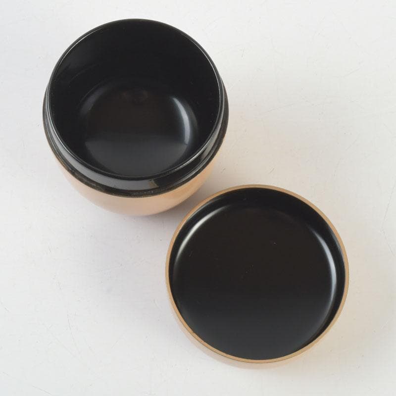 茶道具　越前蒔絵師　宮田宗景作　金蒔絵　棗　共箱　V　9838