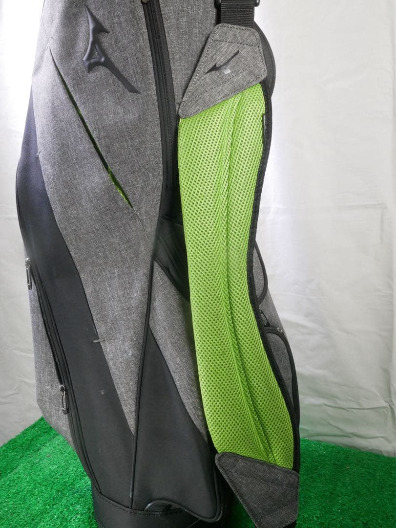 ひ*ー様 Mizuno ゴルフバッグ・キャディバッグ グレー・グリーン