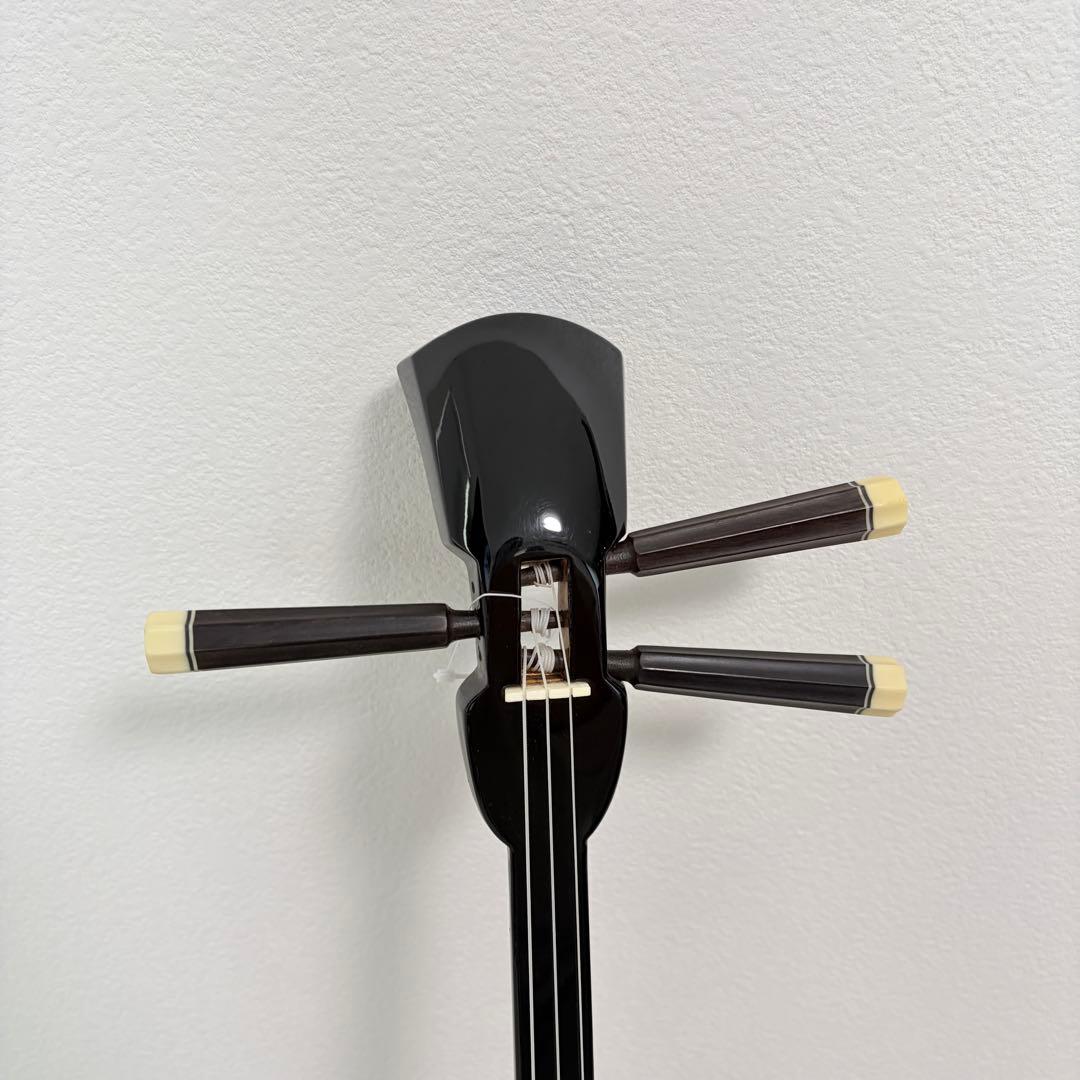 美品 三味線 蛇皮合皮