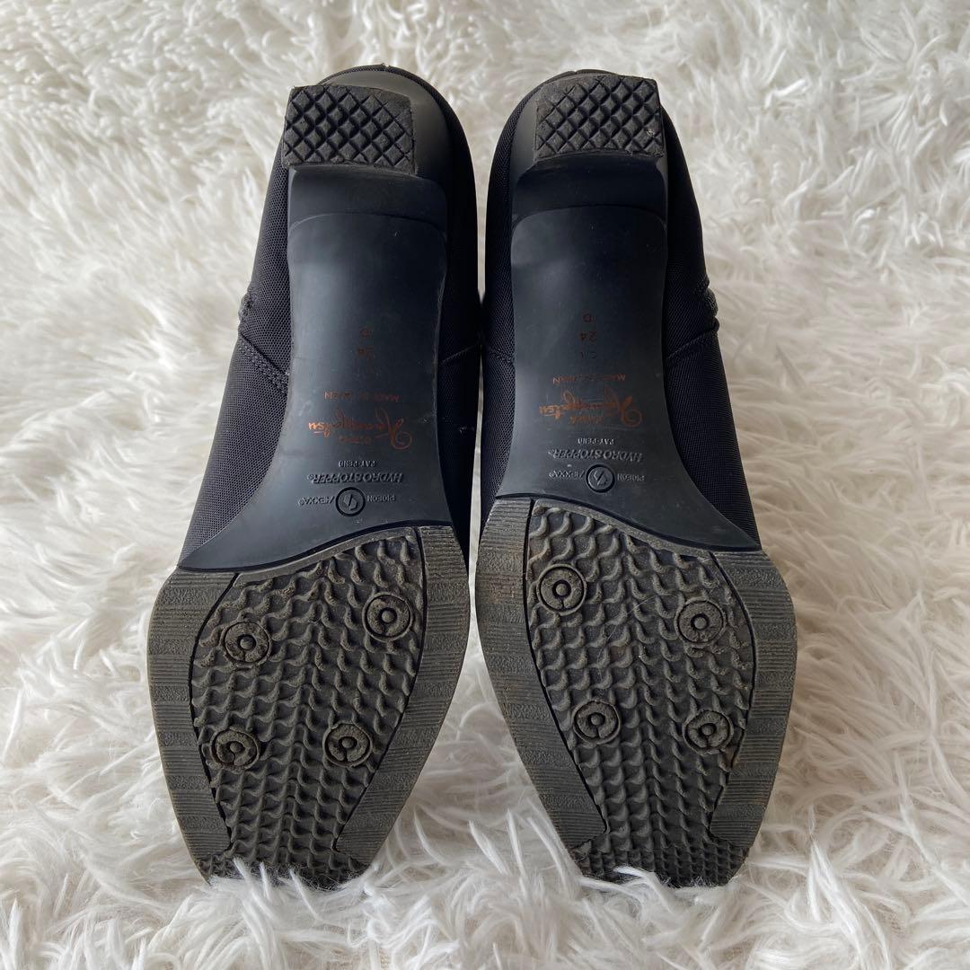 美品✨銀座かねまつ サイドジップ ブーツGORE-TEX ブラック 24cm