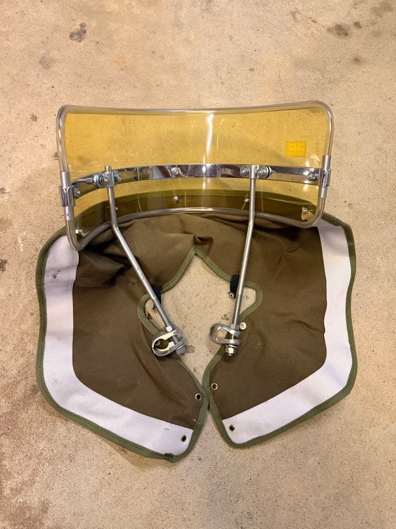 ショート風防　バイク用ウインドシールド カーキ