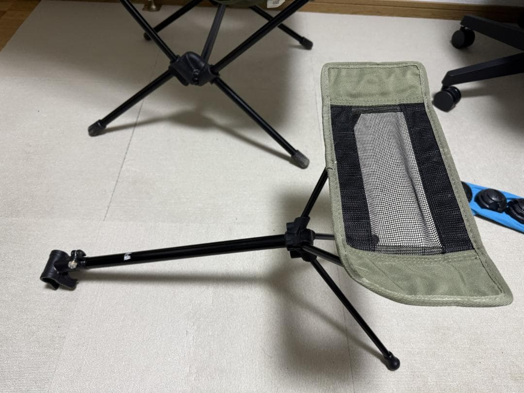 Ogawa ツーアングルチェアL オリーブ　フットレスト　フットボール