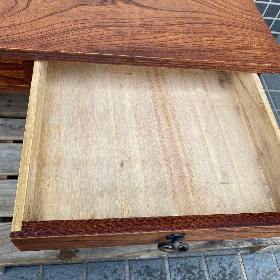 時代物 文机 木製 ローテーブル インテリア 古家具 昭和レトロ 木目 二杯