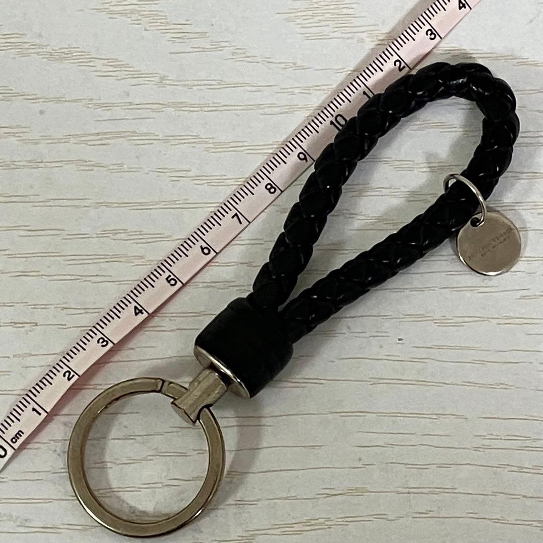 美品 BOTTEGA VENETA 男女兼用　キーリング　黒 ブラック