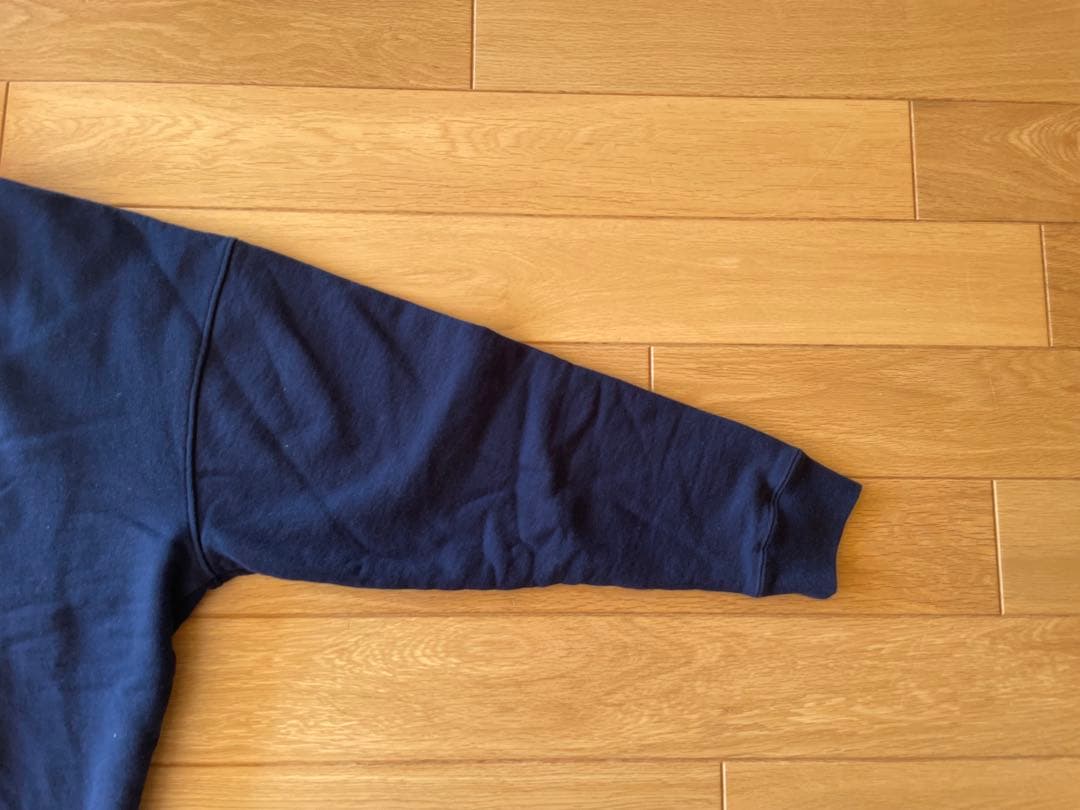 トップス WIDE SWEAT MUJI TURTLE NECK Washed Navy
