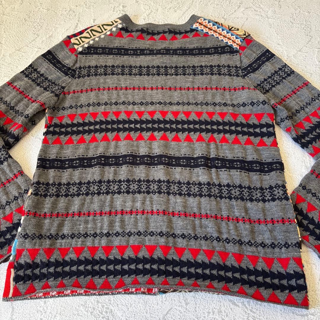 Mサイズ：コムデギャルソンオムドゥ AD2013 切替し セーター グレー