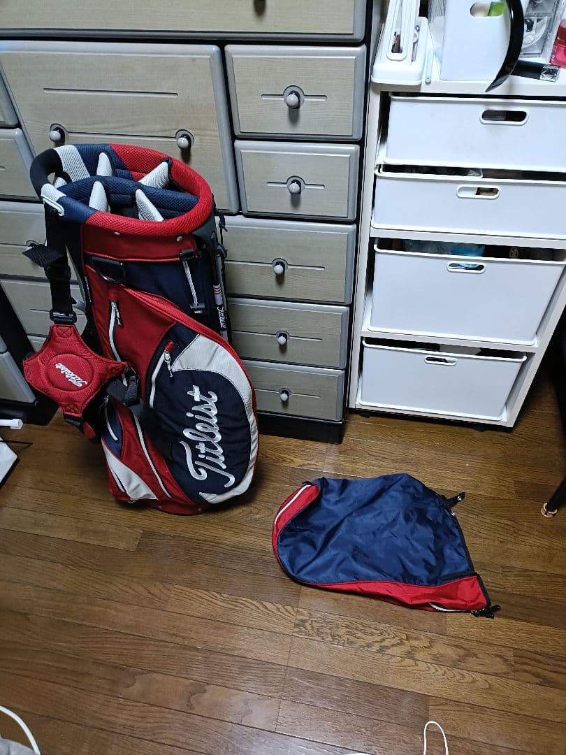 Titleist ゴルフキャディバッグ 赤白
