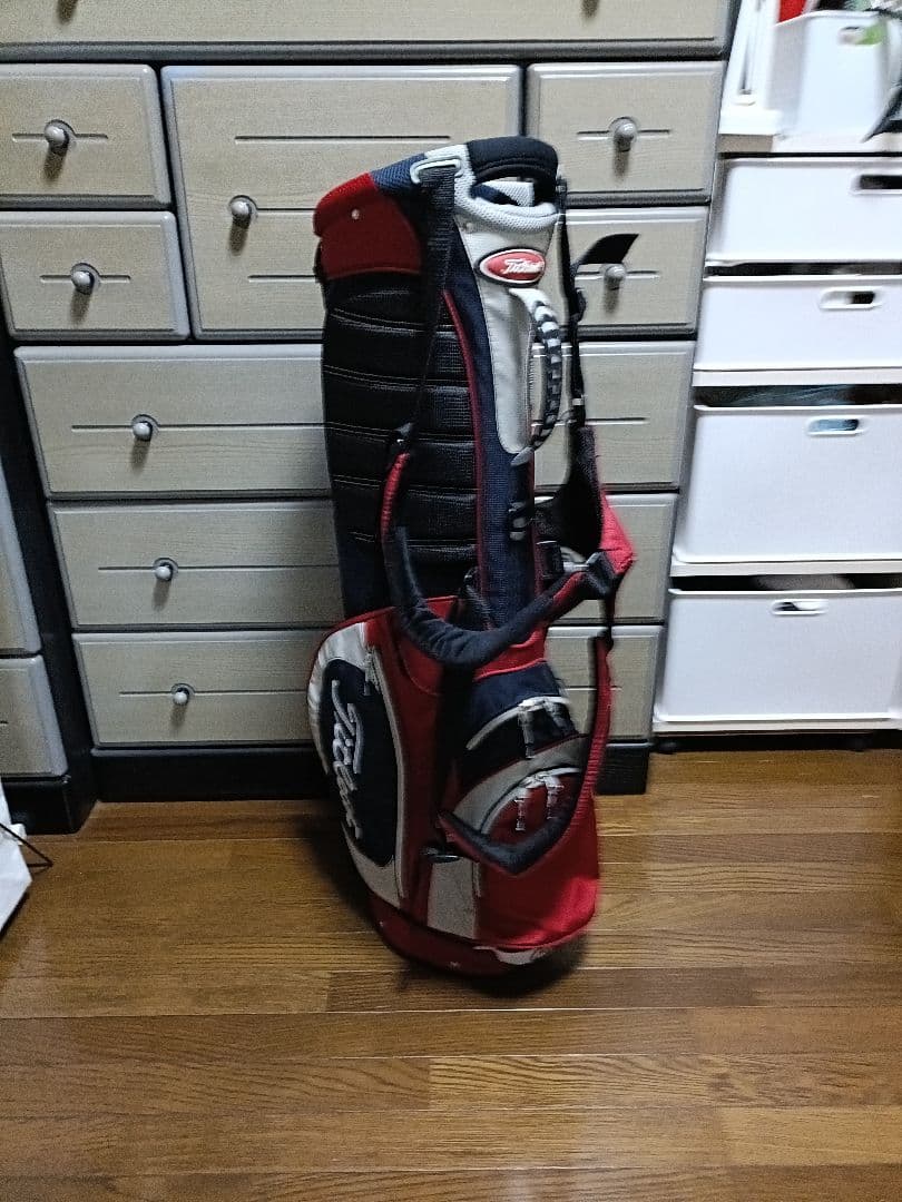 Titleist ゴルフキャディバッグ 赤白