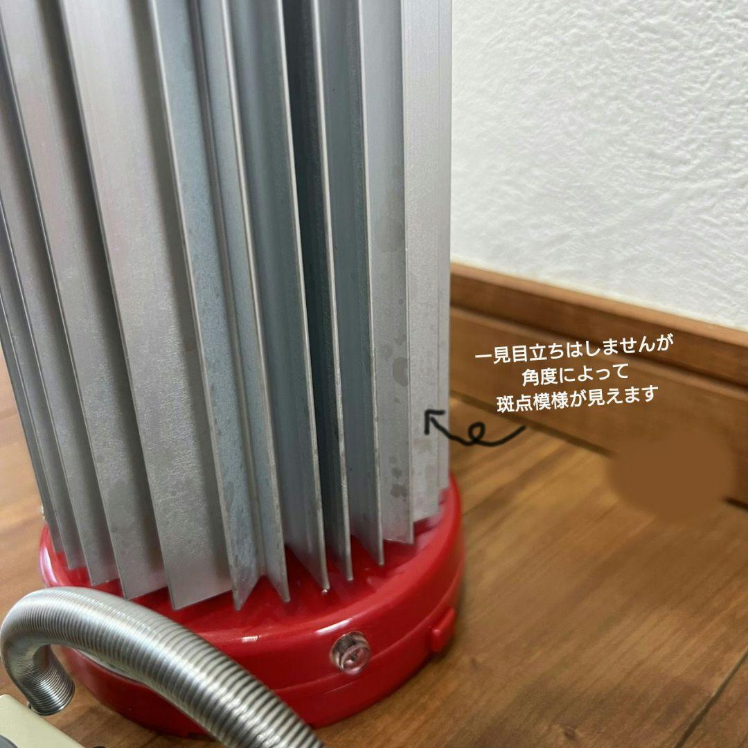 赤い円筒形電気ヒーター 温度調節機能付き