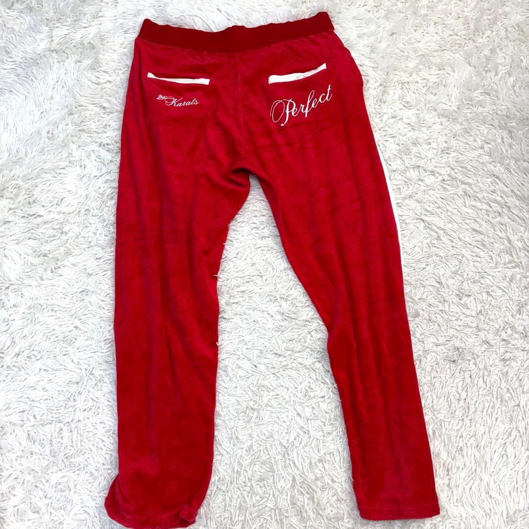 【レア】24karats ベロアジャージ セットアップ ライブツアー L 赤白