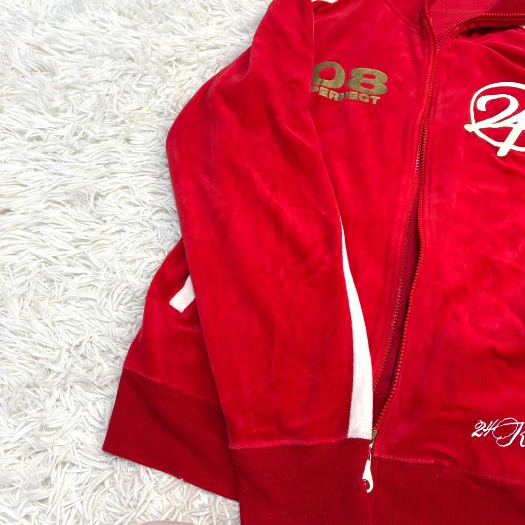 【レア】24karats ベロアジャージ セットアップ ライブツアー L 赤白