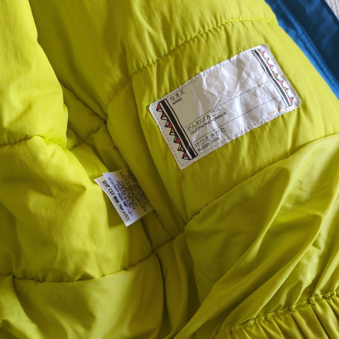 美品　montbell子ども用スキーウェアセット（青と灰色）