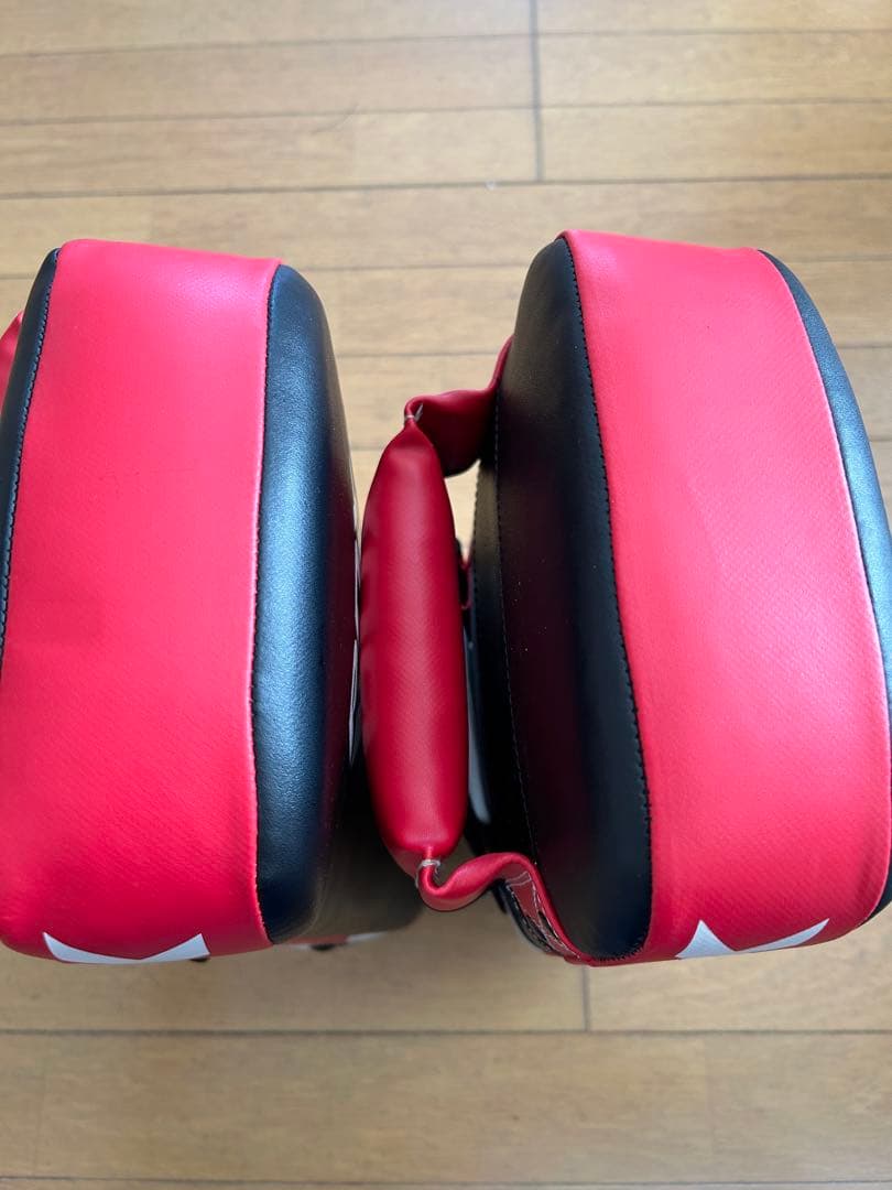 RDX 空手 ボクシング キックミット 2個セット 黒 赤