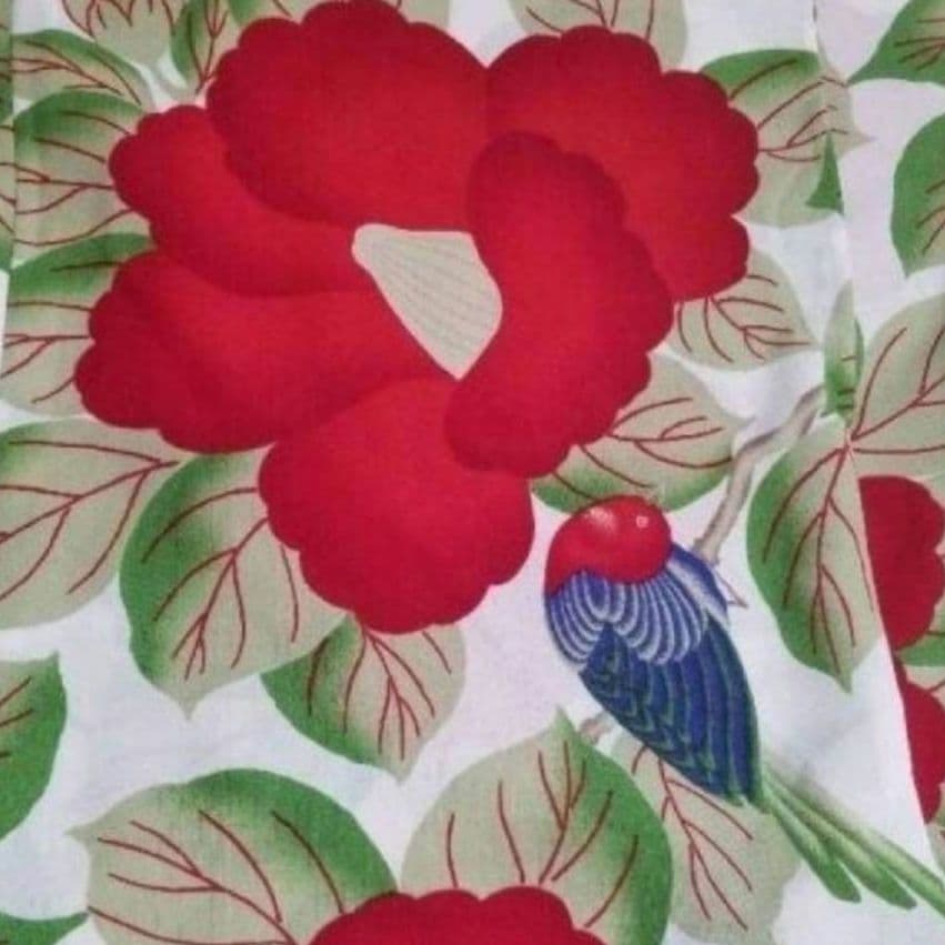 ふりふ浴衣　椿鳥