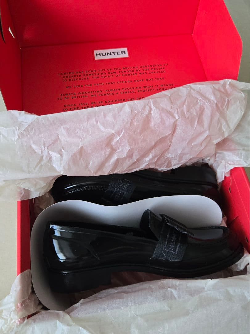 HUNTER リファインド ボウ ペニー ローファー(レインシューズ)