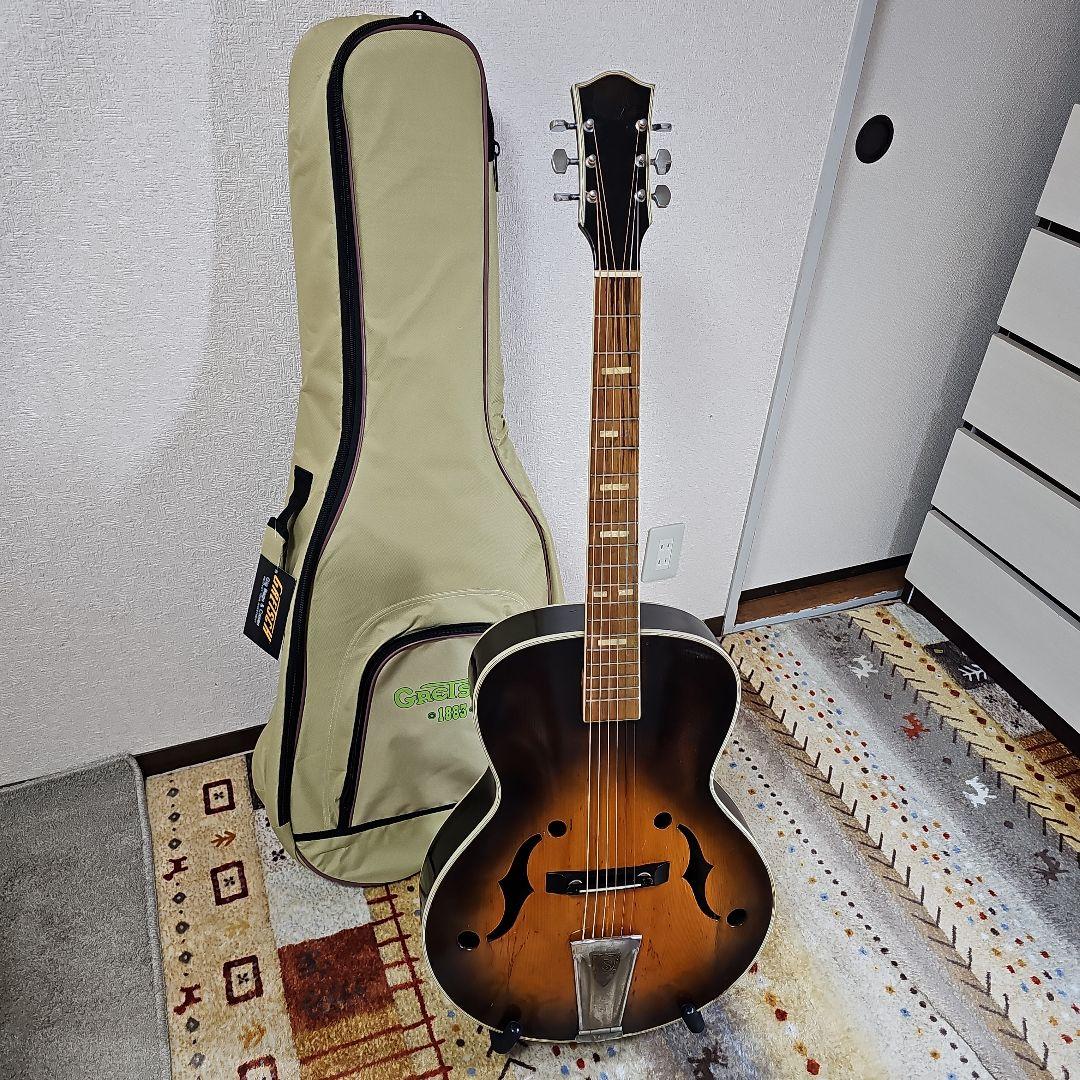 木曽鈴木バイオリンNo.6ピックギター1962年製GAETSCHキグバック付き。