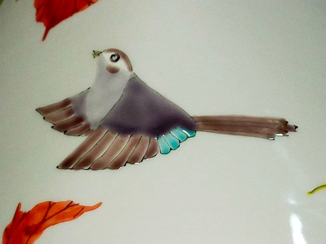 ♥九谷焼♥　花鳥文　♥　花瓶　♥　作家物　【聴】　共箱付き　花器　花入れ