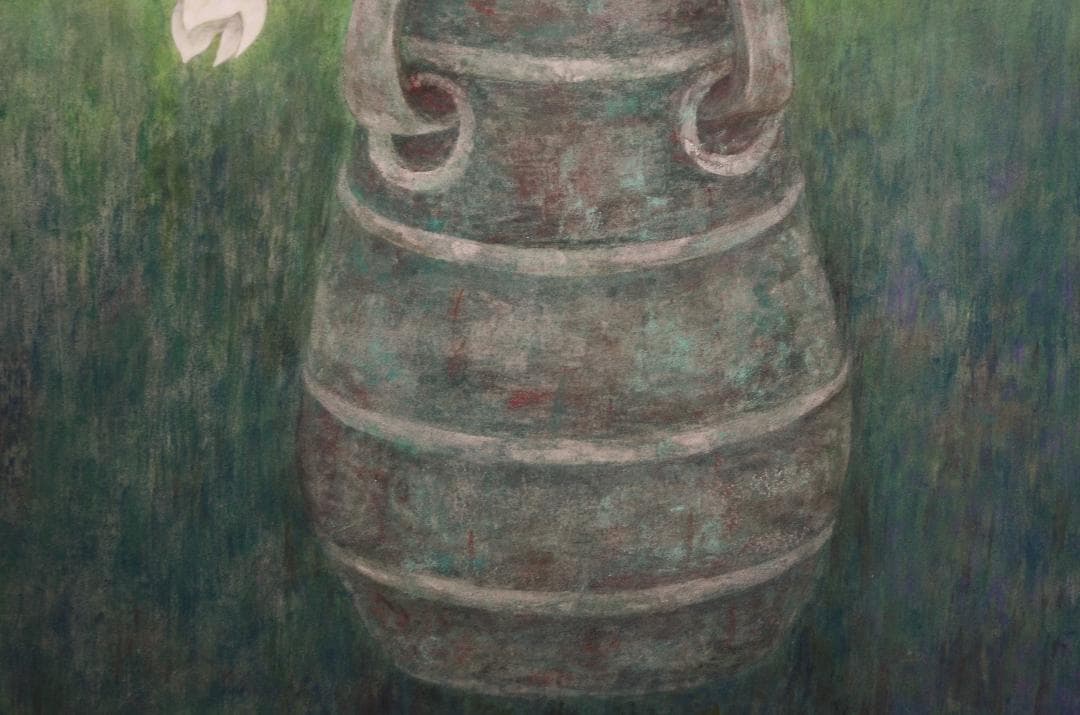 【作品名 「桔梗」 岩絵の具 日本画 】東山魁夷の流派