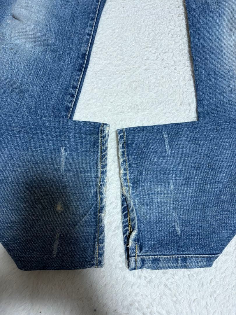 hysteric glamour スタッズデニム　落書きロゴ　ダメージ