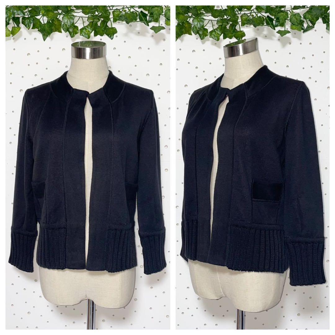 あーさん 本物 ルシアンぺラフィネ 背面スカル ニット カーディガン M