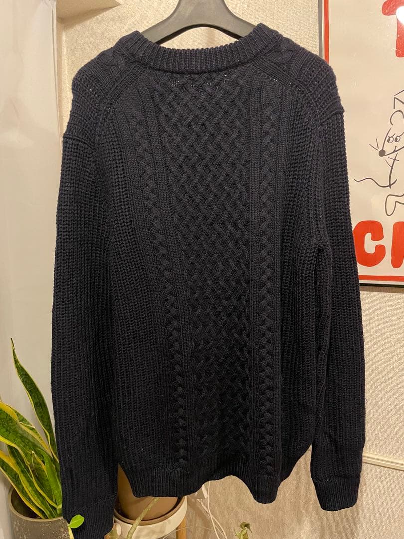 TOMORROWLAND トゥモローランド　ネイビー ニット　Lサイズ