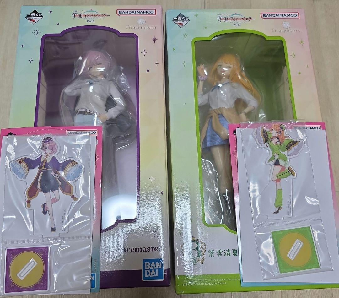 一番くじ　学園アイドルマスターA賞有村麻央 B賞紫雲清夏D賞アクリルスタンド