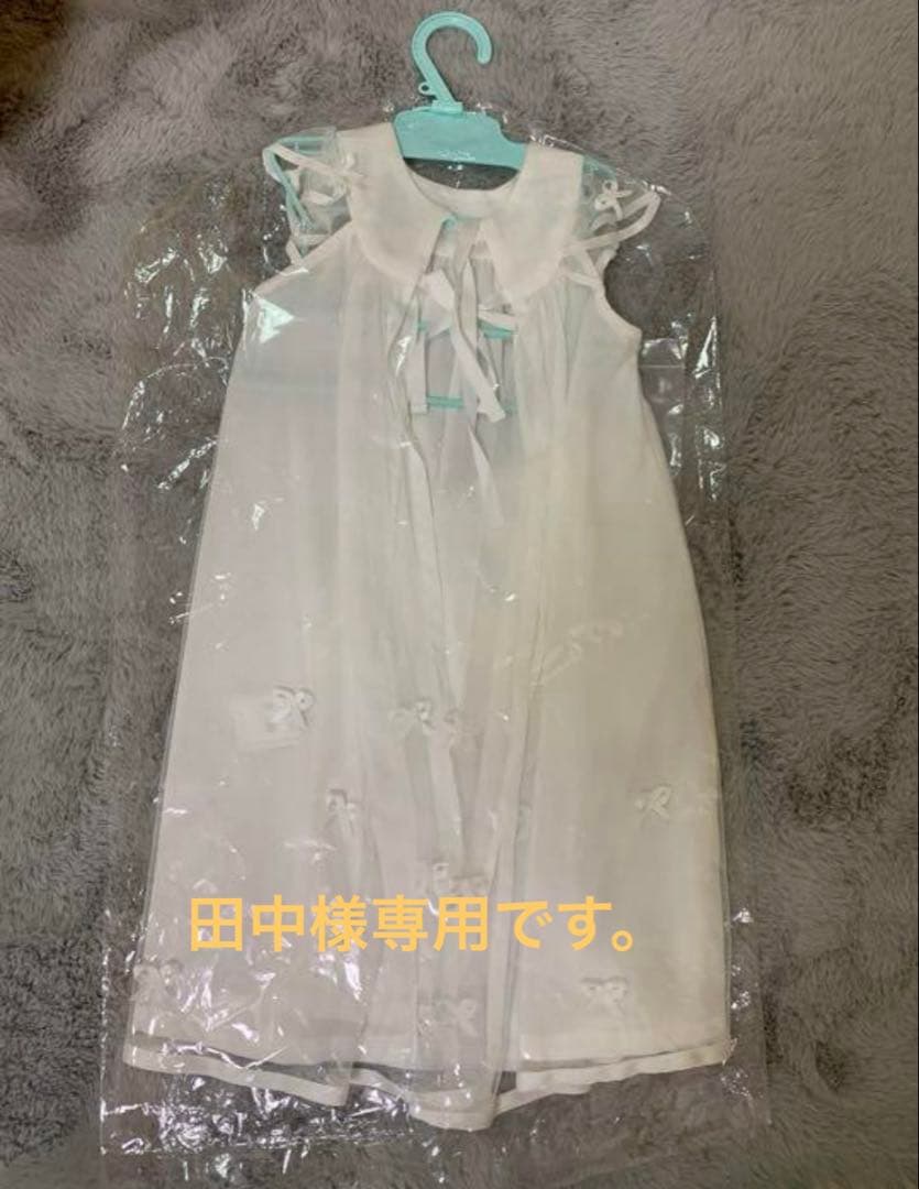 ホワイト ベビードレス ノースリーブ