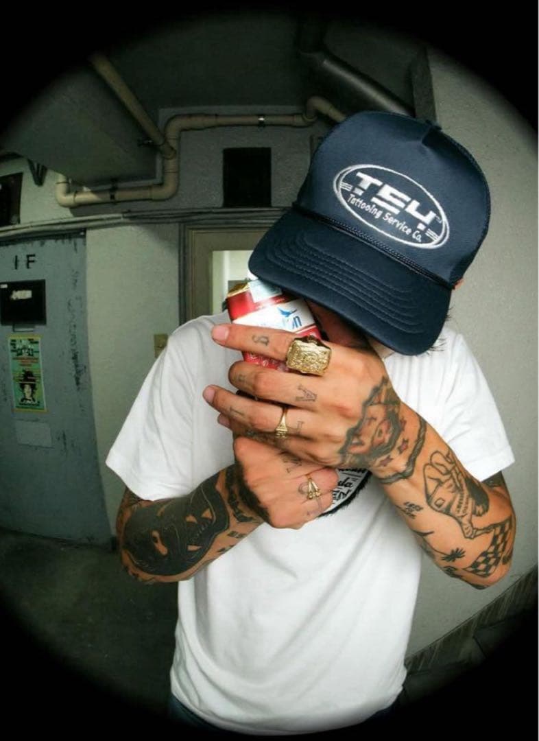 tattoo stadio yamada メッシュキャップ 山田蓮 ネイビー