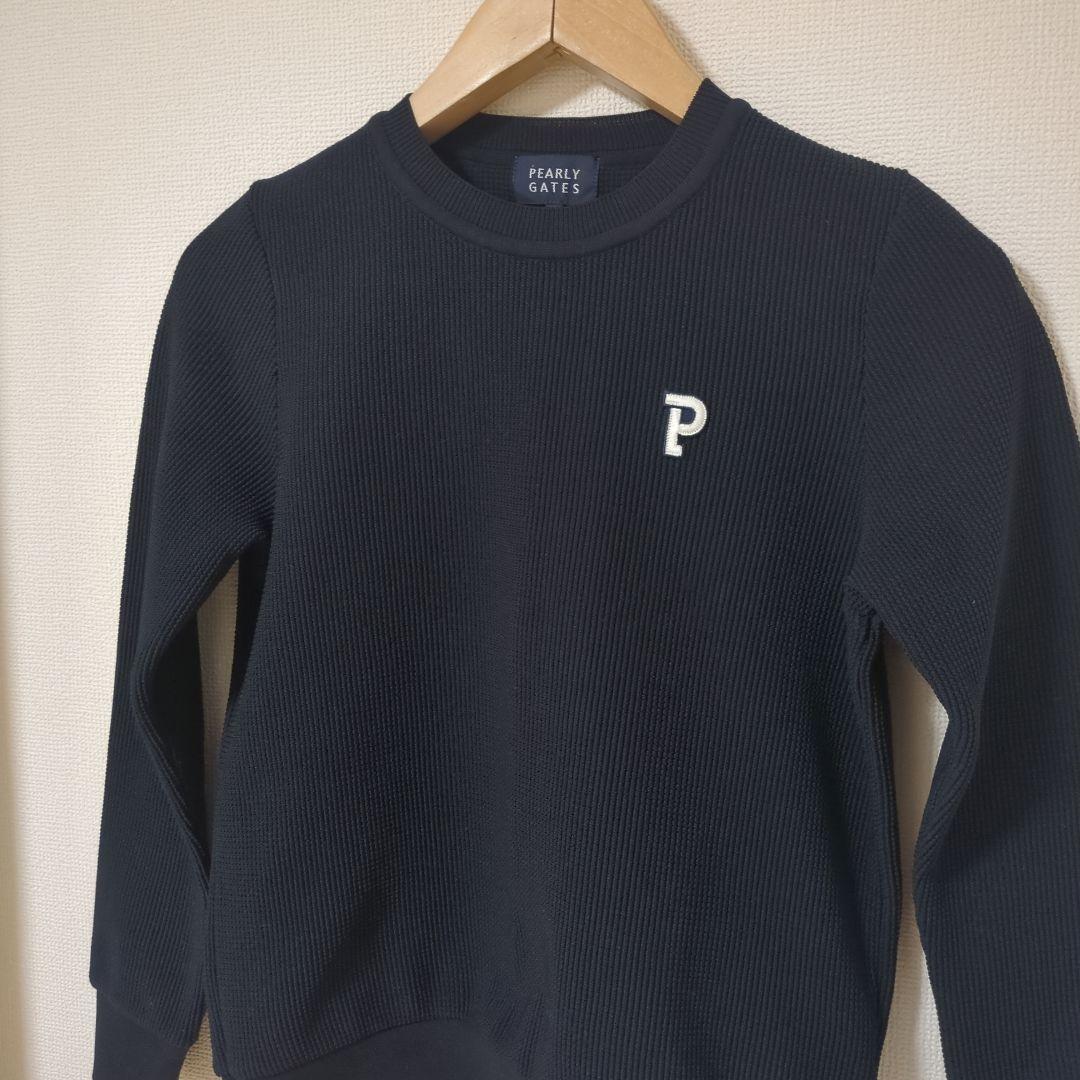 ★美品★PEARLY GATES ハイブリットコットン クルーネックニット 0