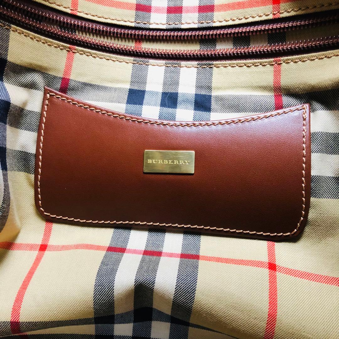 バーバリー バッグ ノバチェック ブラウン MADE IN ITALY