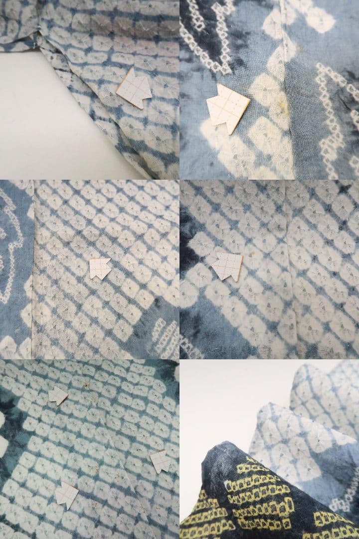 m1903＊有松鳴海絞り 夏着物 綿 手縫い仕立て 居敷当て付き 高級浴衣