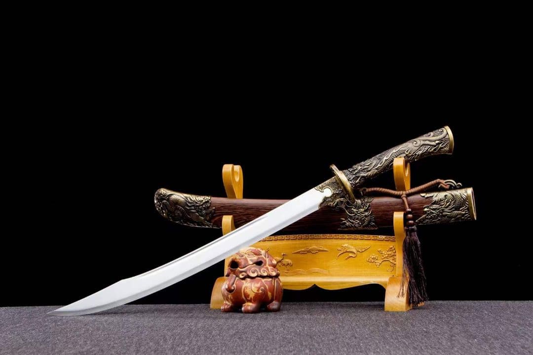 狩麟牛尾刀-高性能マンガン鋼 古兵器 武具　刀装具　日本刀　模造刀 居合刀