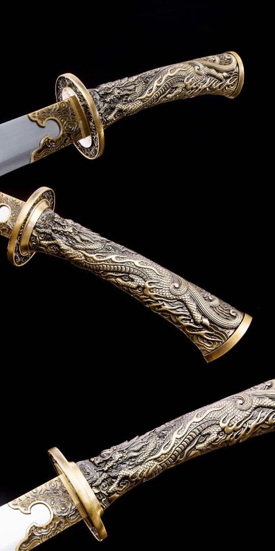 狩麟牛尾刀-高性能マンガン鋼 古兵器 武具　刀装具　日本刀　模造刀 居合刀