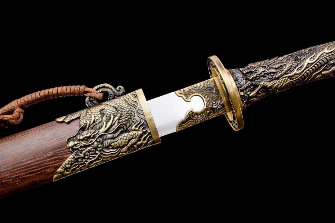 狩麟牛尾刀-高性能マンガン鋼 古兵器 武具　刀装具　日本刀　模造刀 居合刀