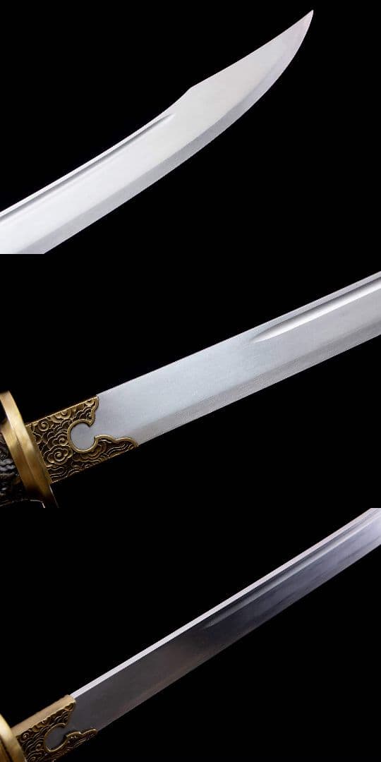 狩麟牛尾刀-高性能マンガン鋼 古兵器 武具　刀装具　日本刀　模造刀 居合刀