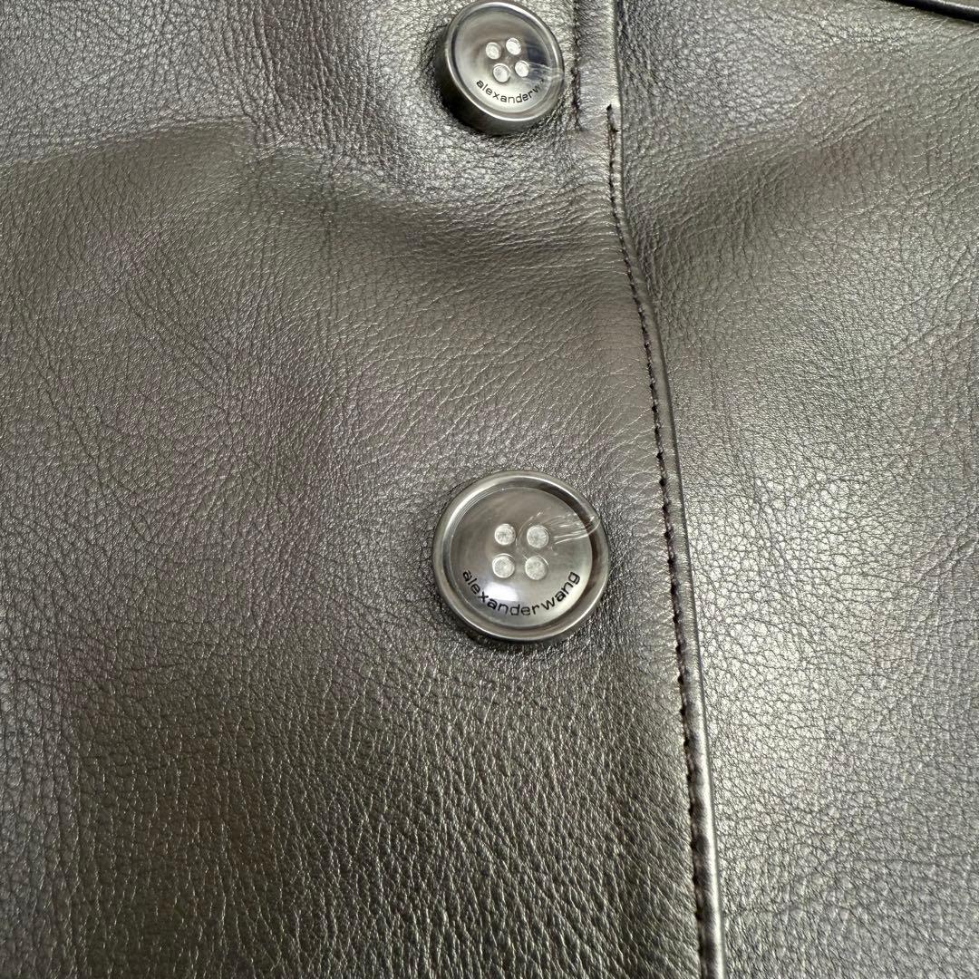 タグ付✨️Alexander wang レザージャケット ウエストシェイプ 0