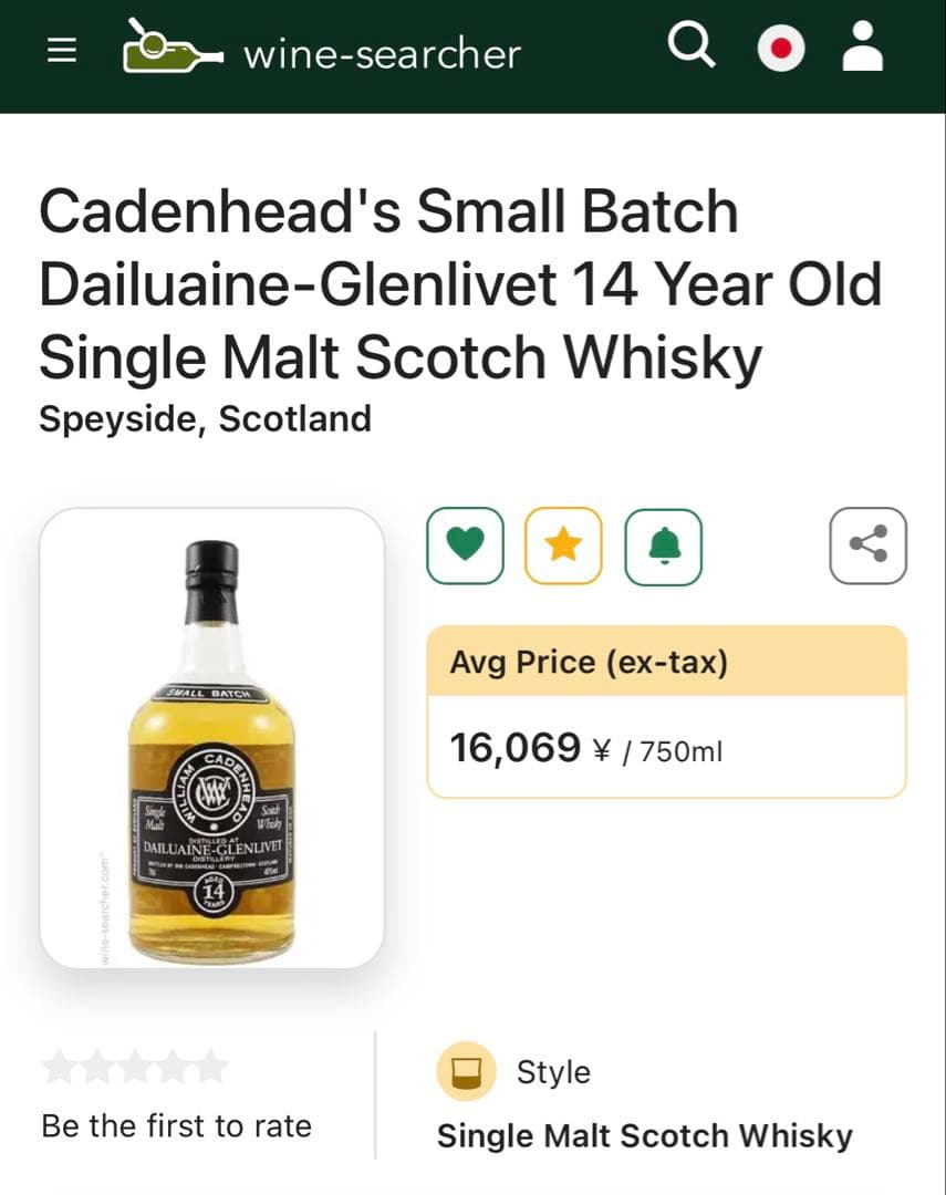 Cadenhead's ウイスキー　14 Years 46%