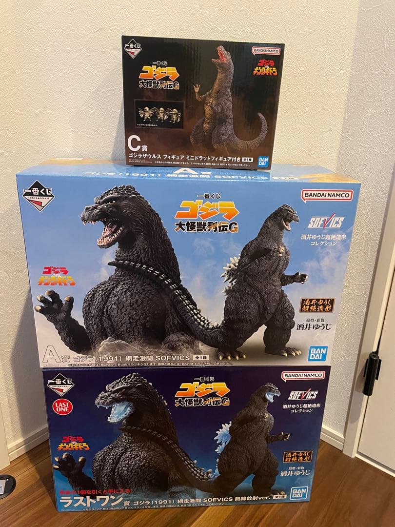 新品 一番くじ ゴジラ 大怪獣列伝G A C ラストワン フィギュア まとめ売り