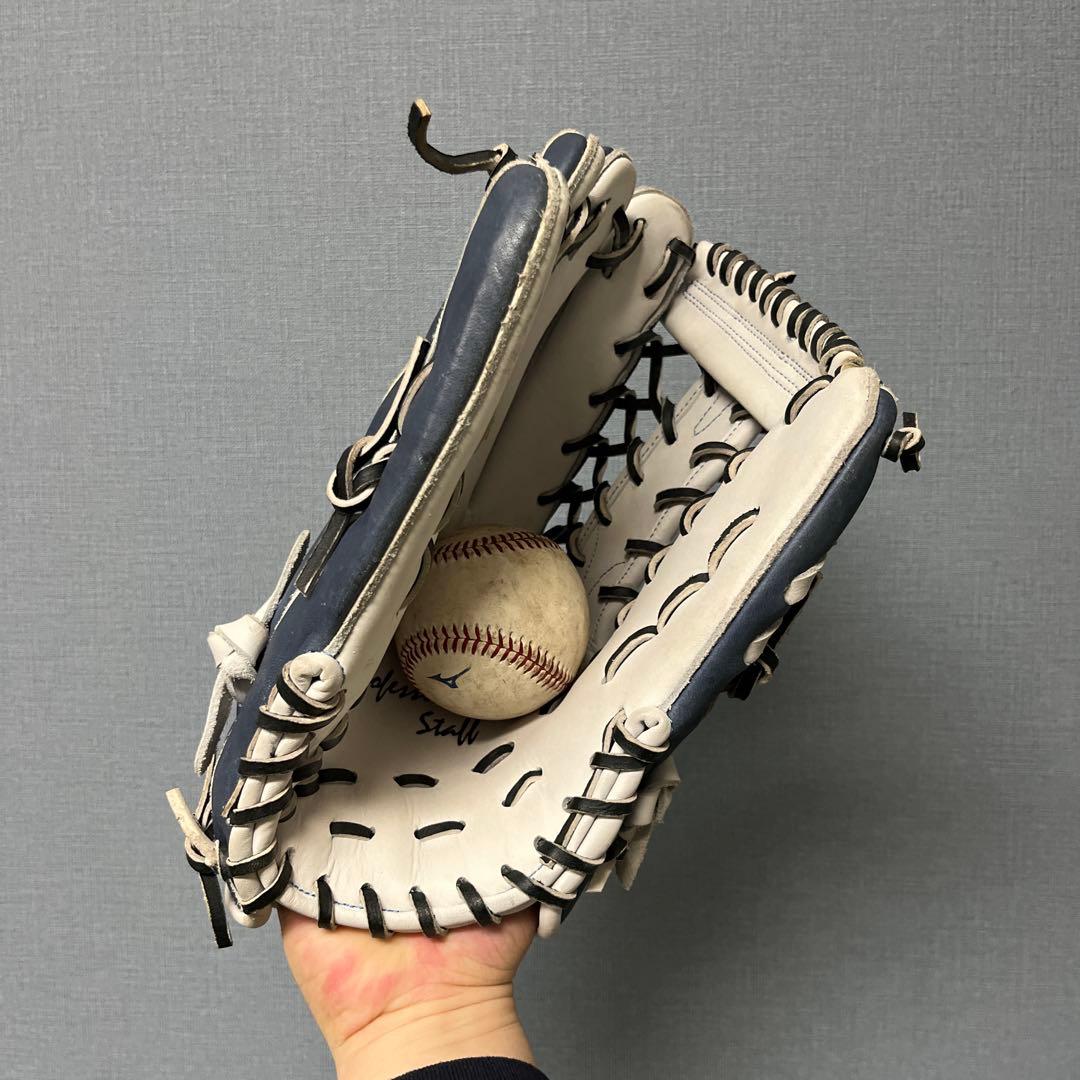 1101 ミヤマ 型抜群 極美品 即戦力 硬式兼軟式 外野手用グローブ 左投げ
