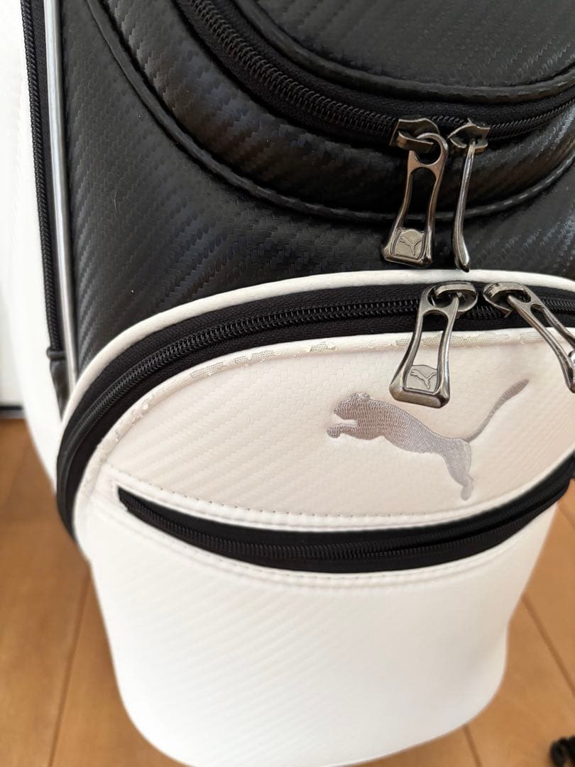 PUMA プーマ コア キャディバッグ ホワイト/ブラック 9.0型