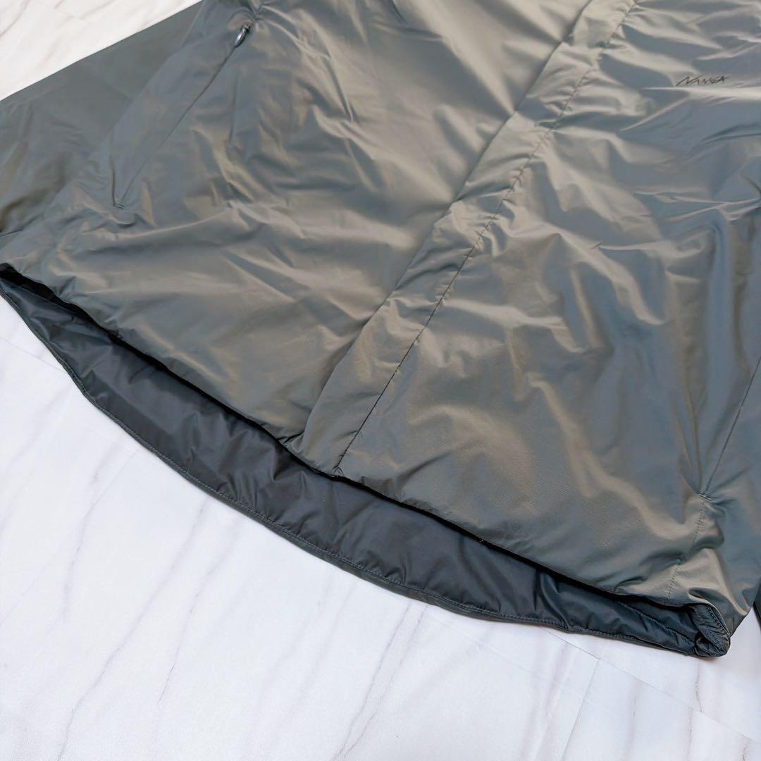 《美品》ナンガ×アーバンリサーチ別注 ダウンジャケット ノーカラー グレー S