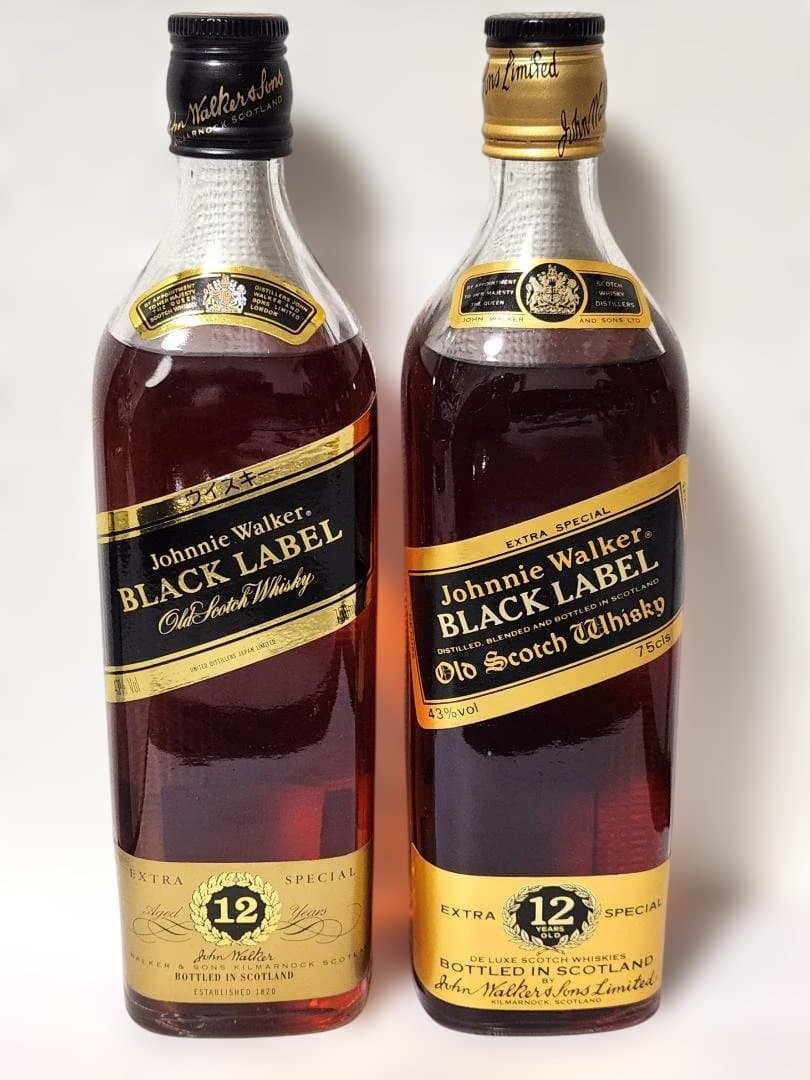 ☆未開栓ジョニーウォーカー Black Label 12年 750ml 2本