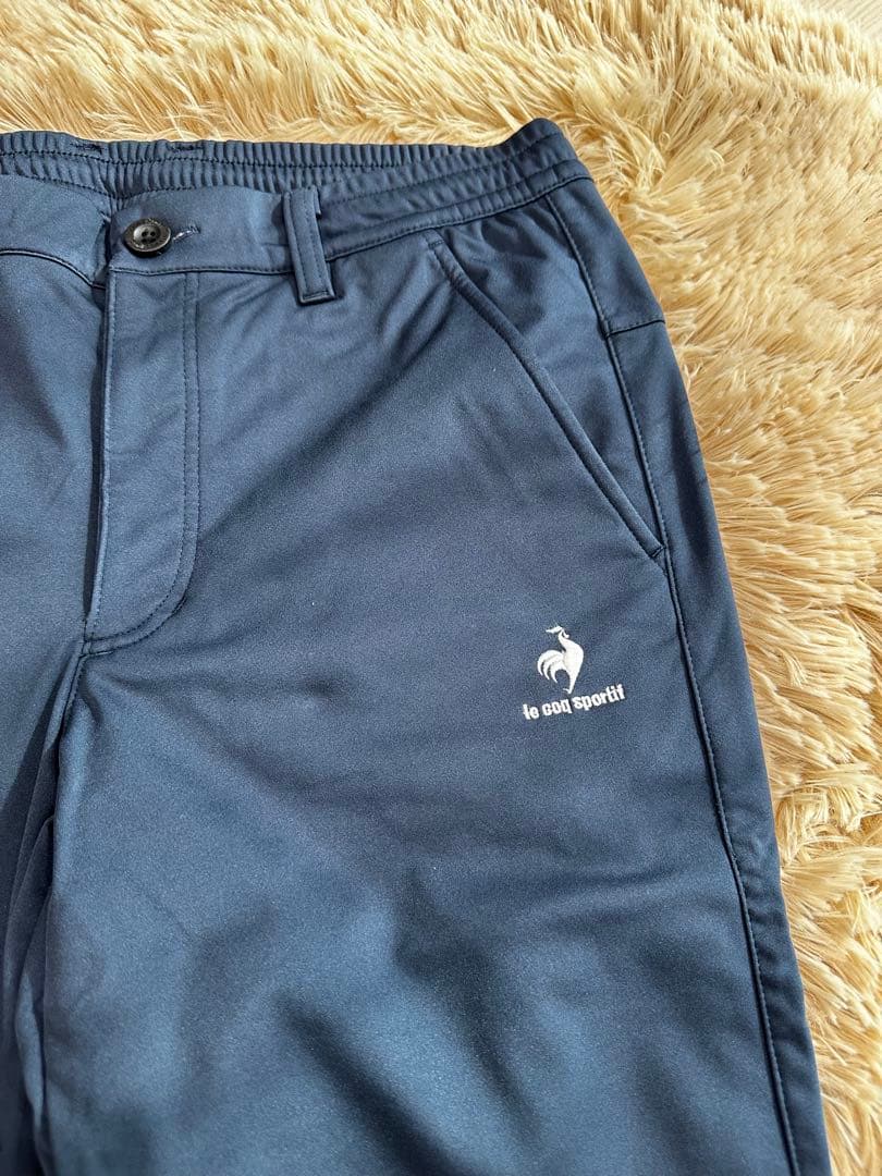 値下可／le coq sporting GOLF／上下セット／裏ボア／M／紺色