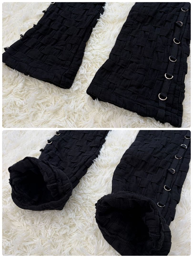 【極美品】GUAPI オプシディアン ブレイデッドパンツ フレア タグ付 30黒