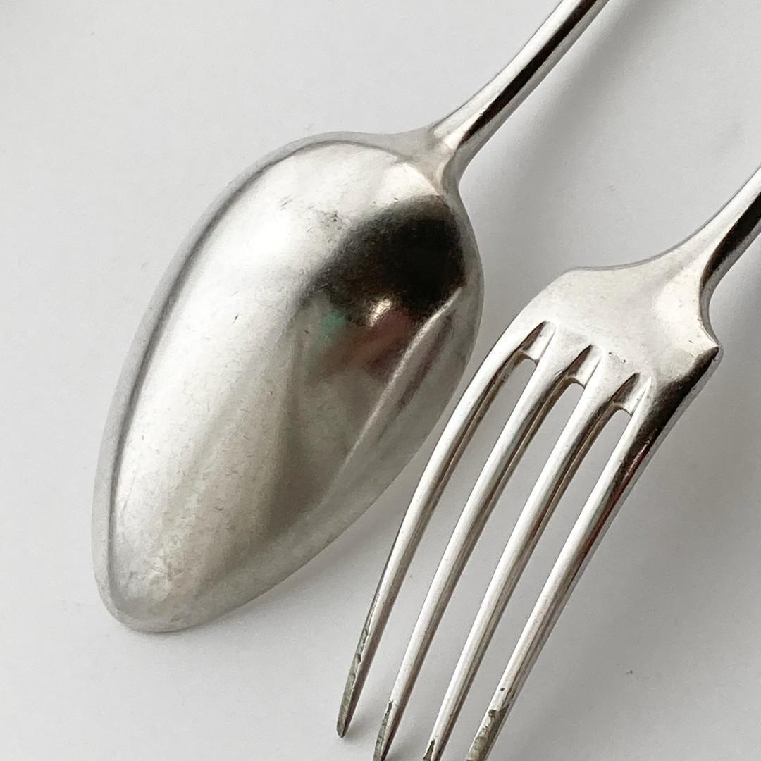 【リリ】フランスアンティーク⭐️フォークスプーン×2、ティースプーン2本