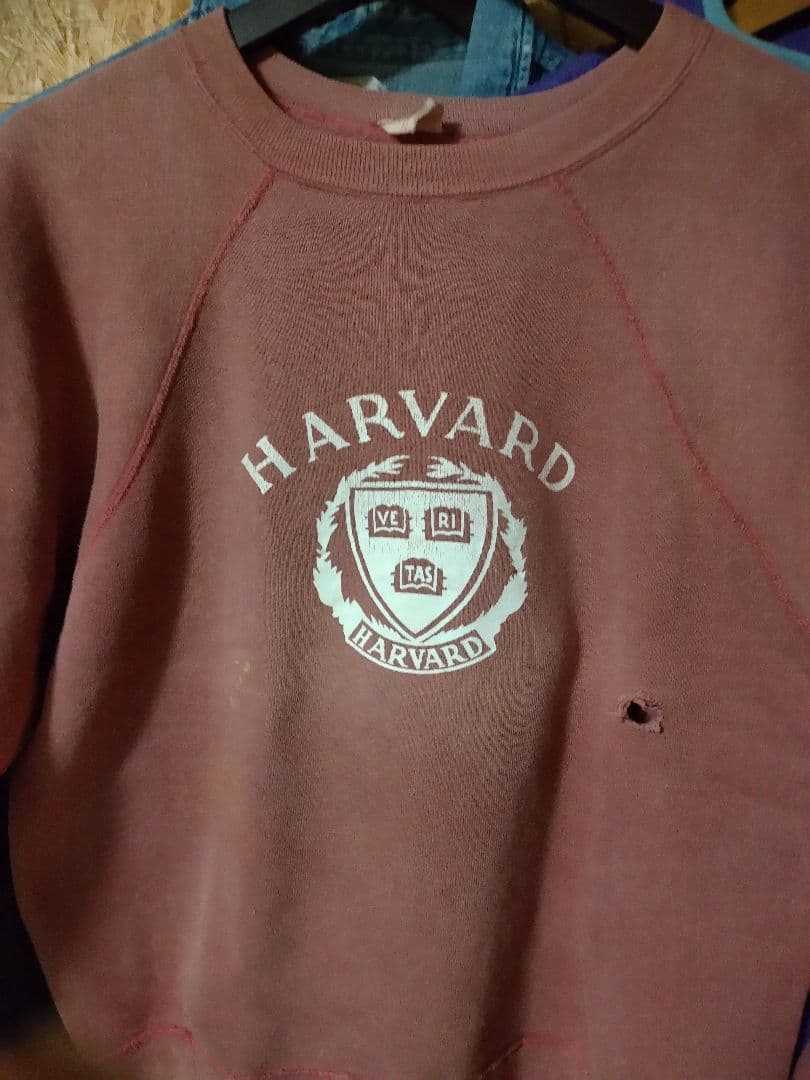 60s チャンピオンランタグ　ビンテージスウェットハーバード　サーモンピンク中C