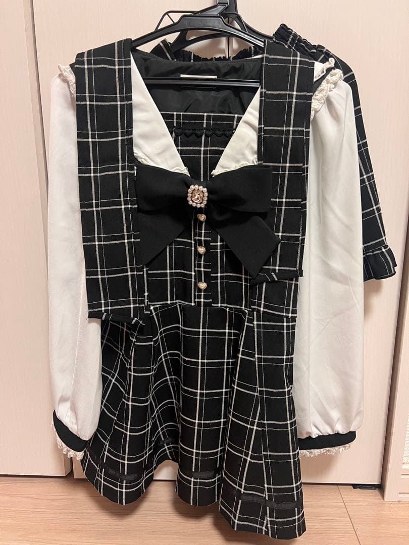 LIZLISA セーラーセットアップ 黒チェック