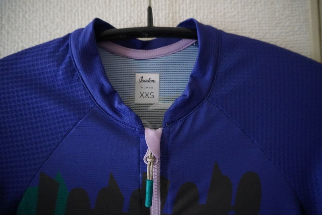 Isadore サイクルジャージ 半袖 青/紫