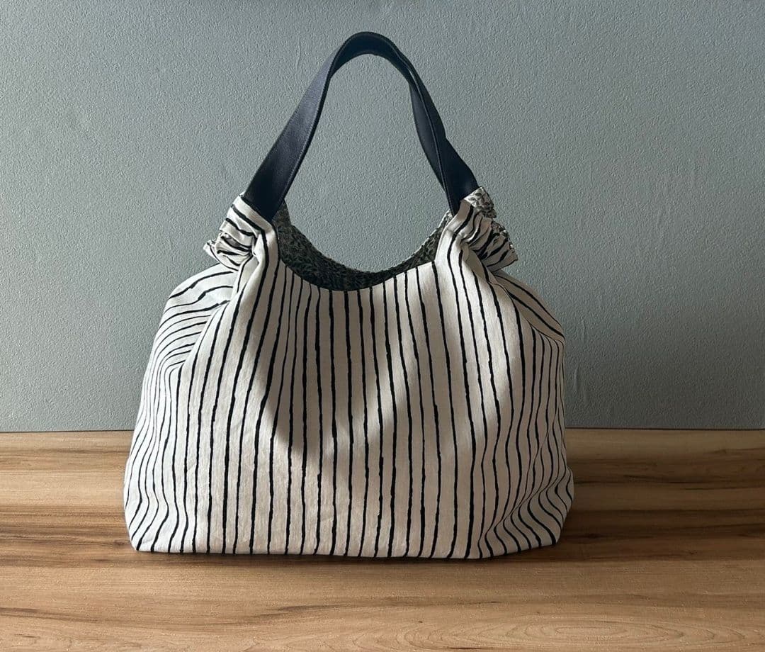 【プラム堂∬様オーダー】ミナペルホネンハンドメイドシャーリングバッグ