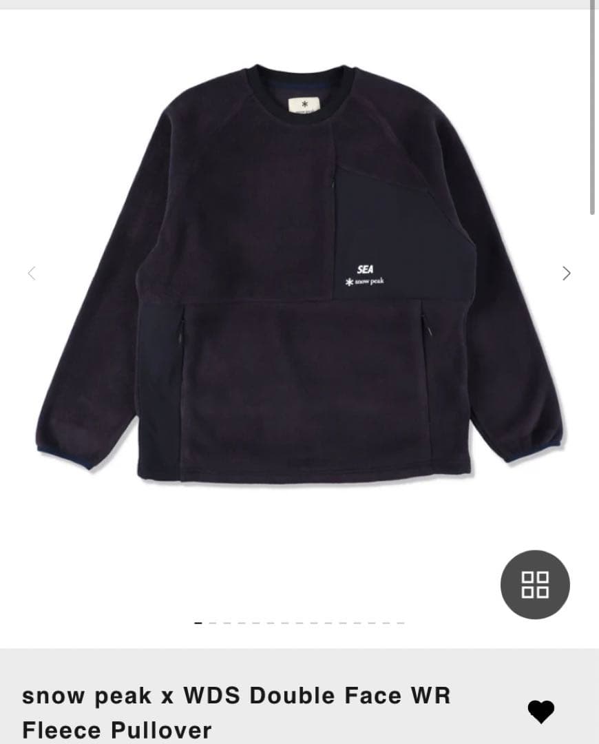  peak × WIND AND SEAコラボフリースプルオーバー